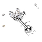 Piercing 3 petali di loto