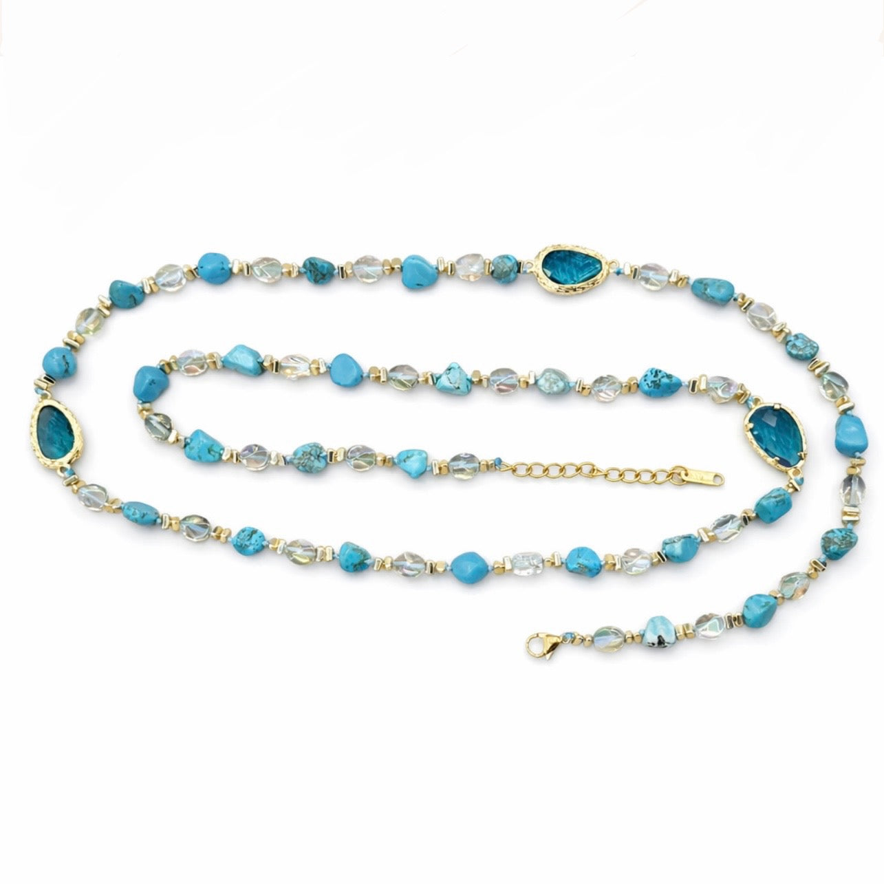 Collana Pietra Naturale (80+5)