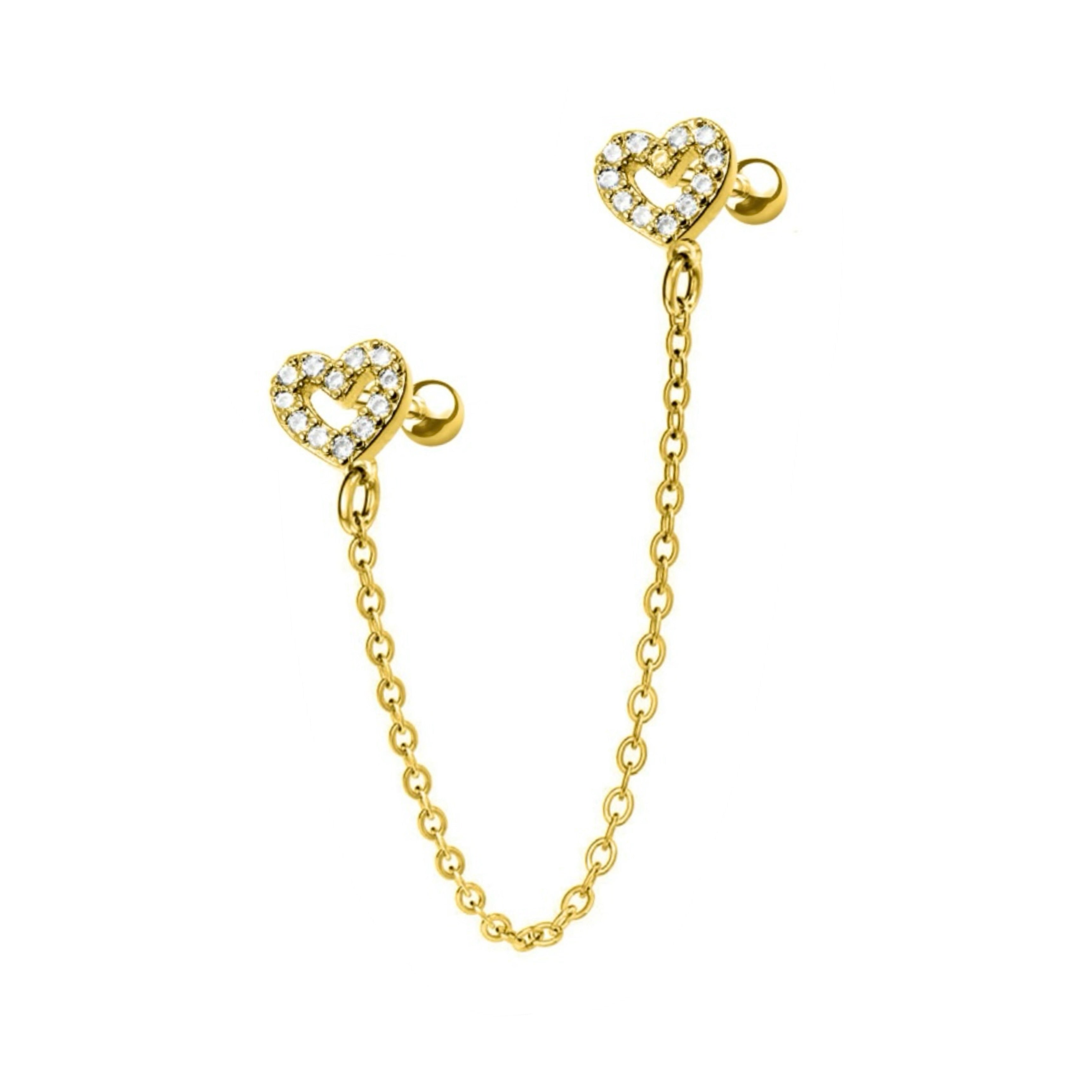 Piercing Cuore con Catena