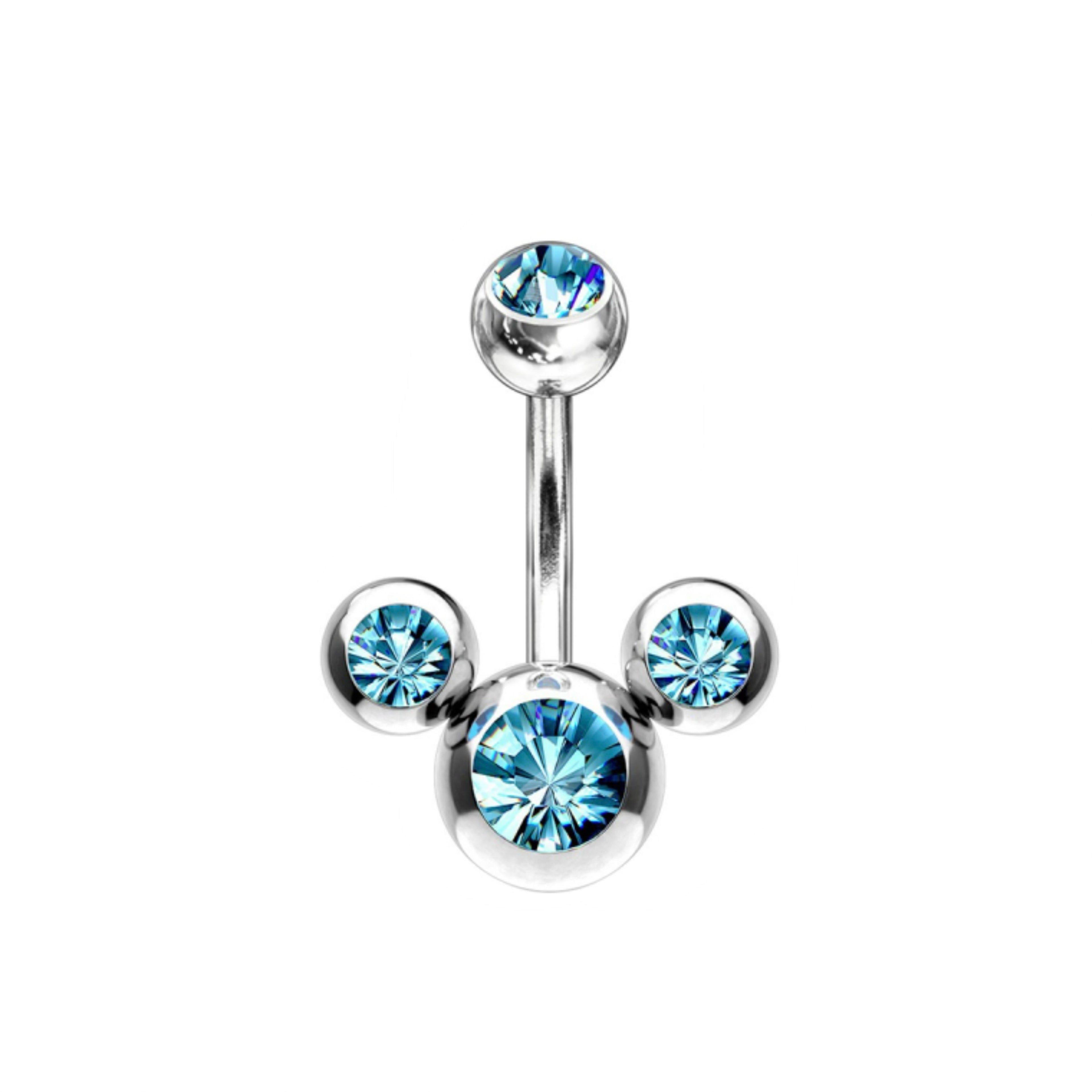 Piercing Ombelico Tris Zircone
