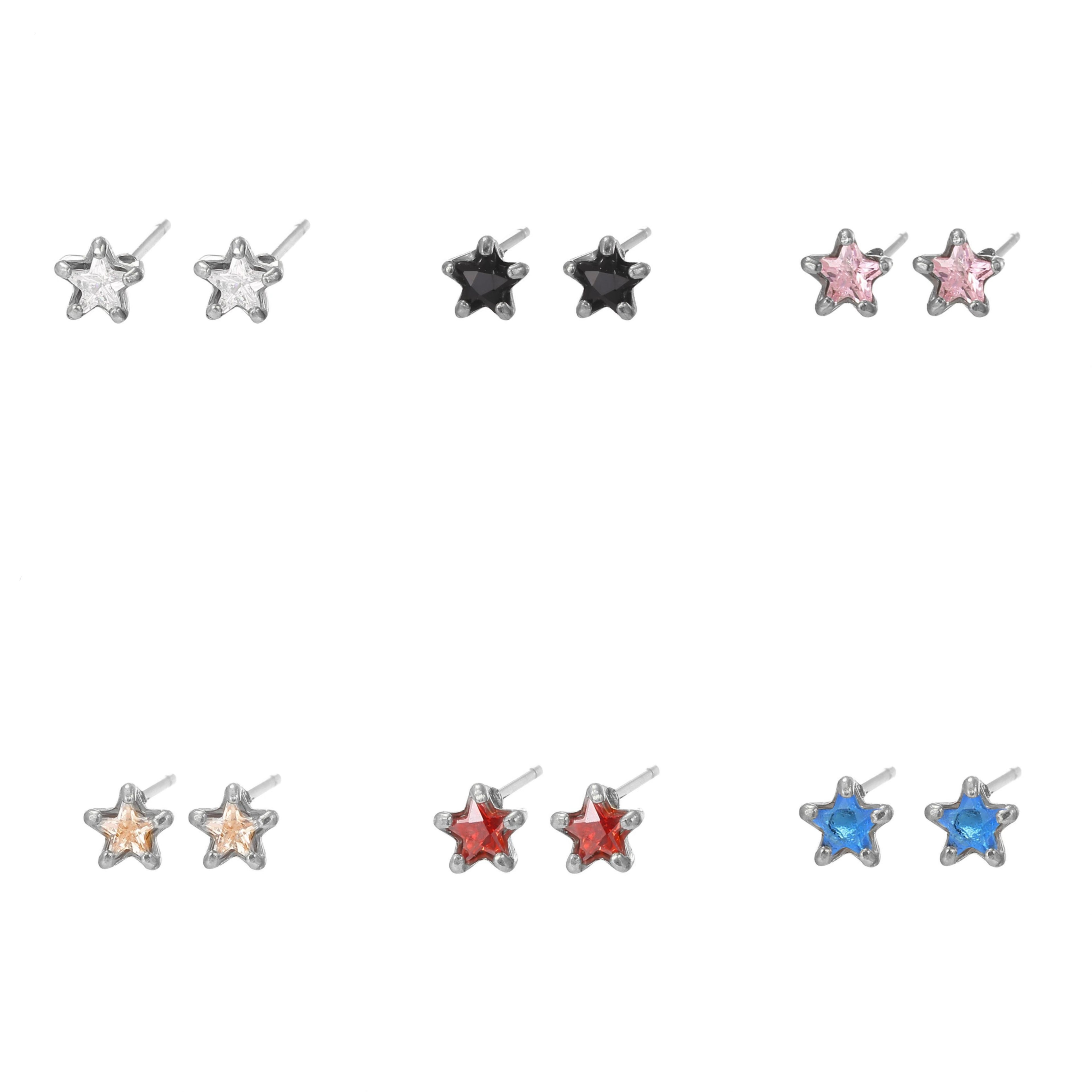 Orecchini sgranelli stelle colorate