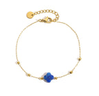 Bracciale Pietra Naturale - Monoquadrifoglio