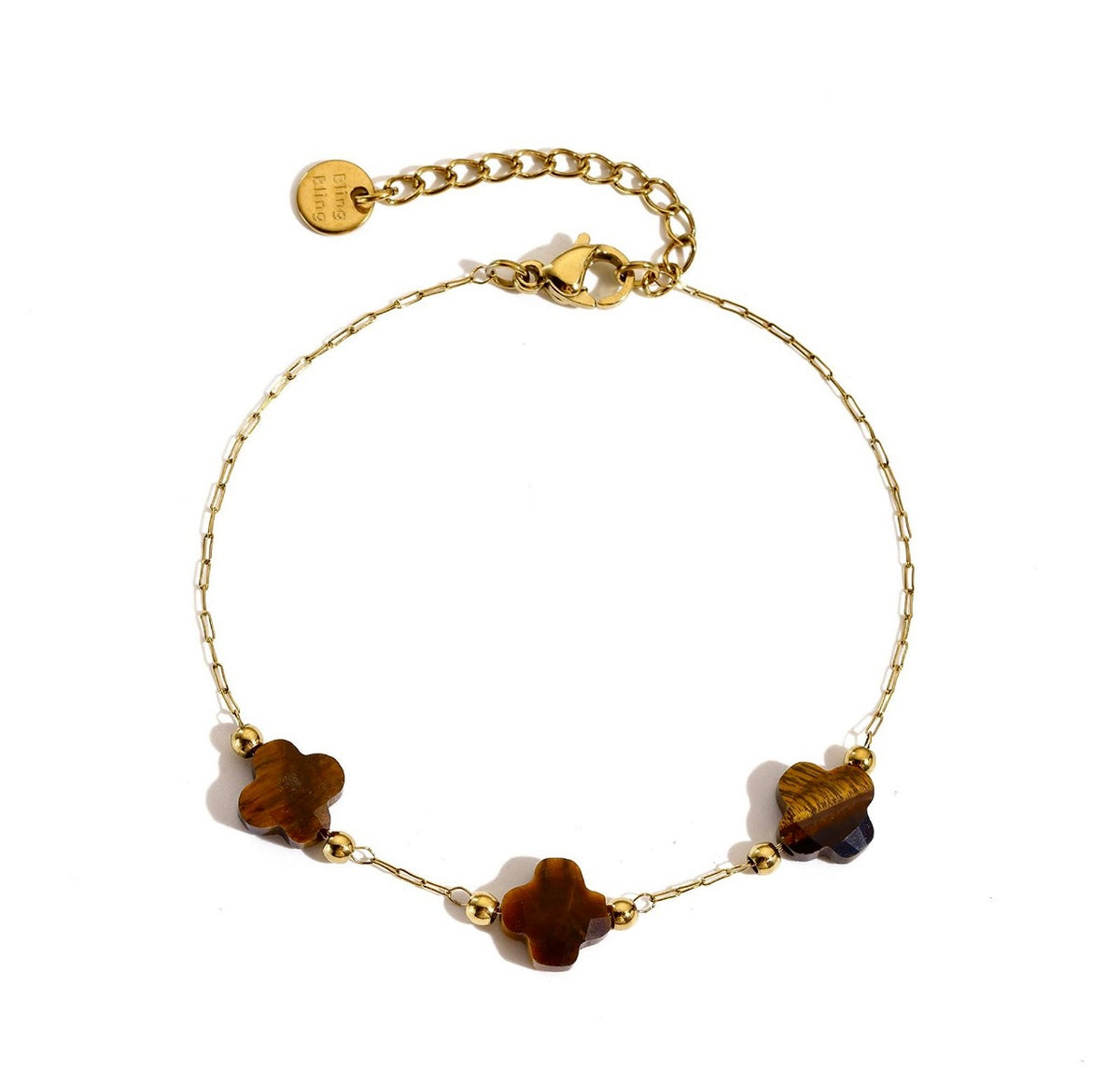 Bracciale pietre naturali - Quadrifoglio