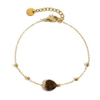 Bracciale pietra naturale - Cuore