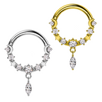 Piercing Cerchio Clicker goccia pendente