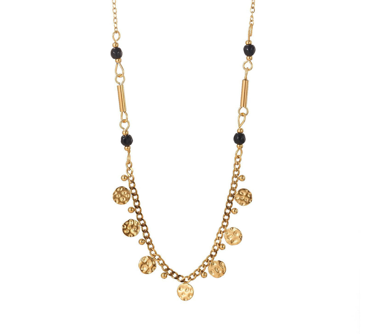 Collana con pietre naturali -nero