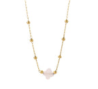 Collana pietra naturale - Quadrifoglio