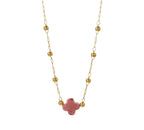 Collana pietra naturale - Quadrifoglio