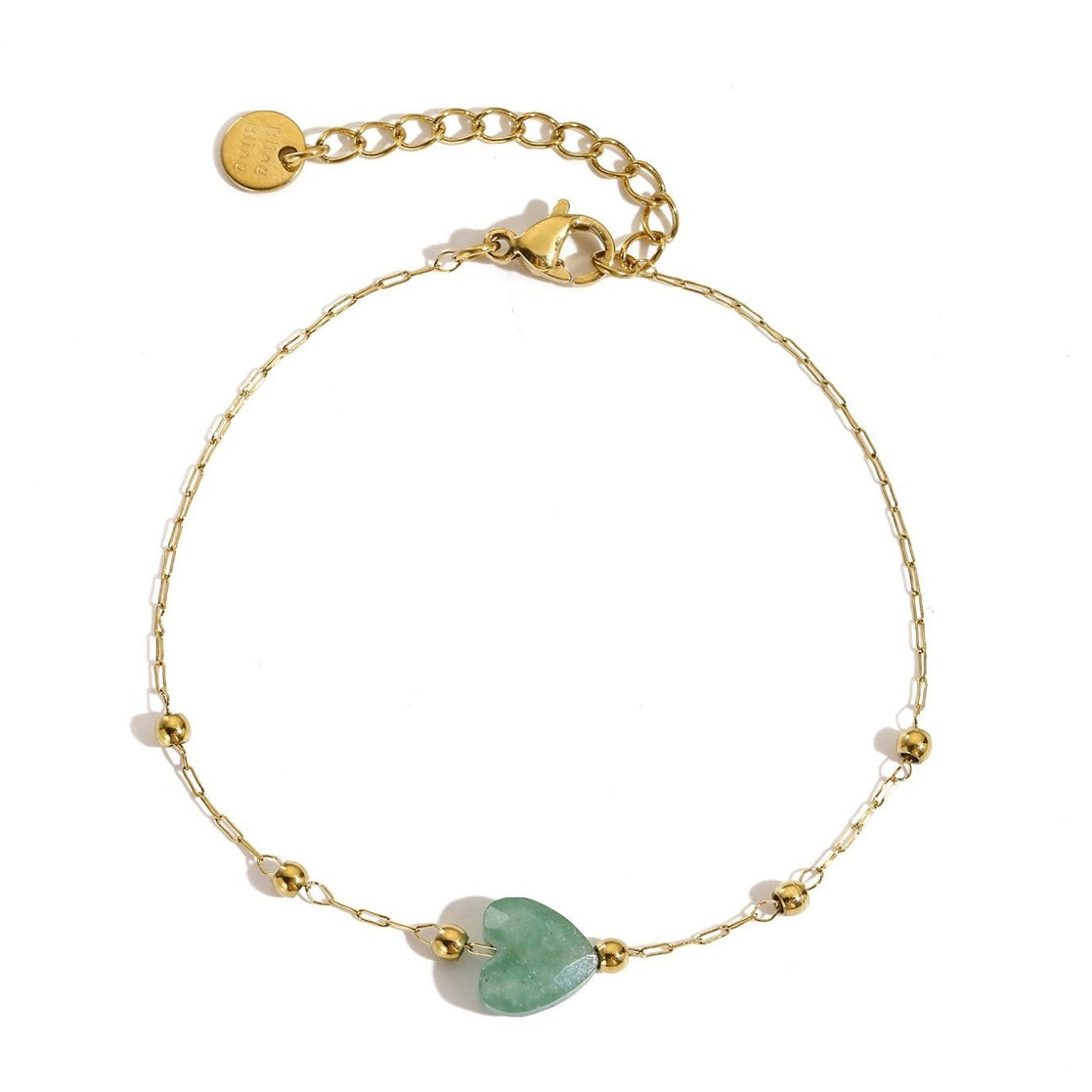 Bracciale pietra naturale - Cuore