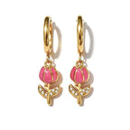 Orecchini Hoop Tulipano Pastel