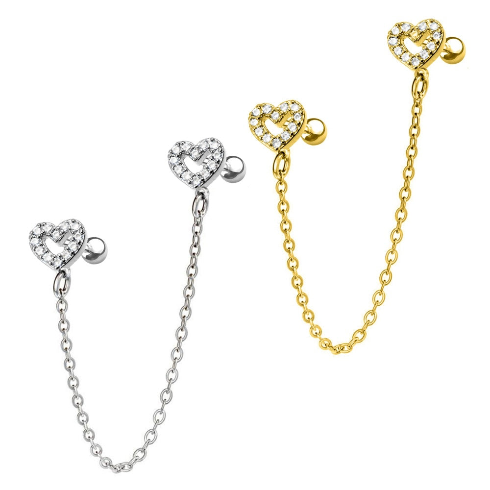 Piercing Cuore con Catena