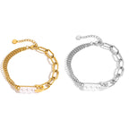 STOP&GO-Bracciale fermaglio con perla