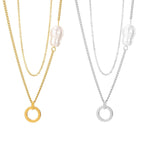 STOP&GO-Collana doppia perla irregolare