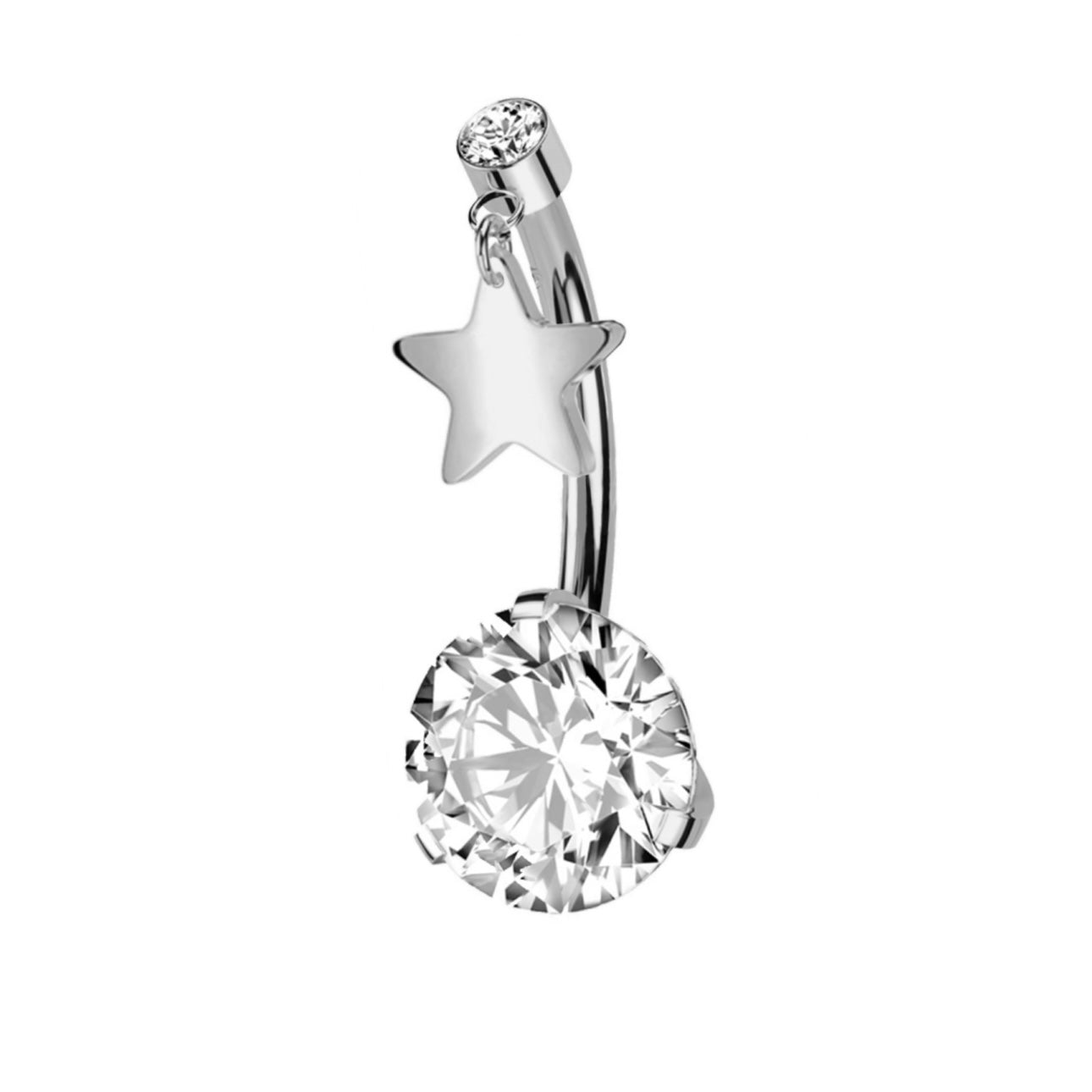 Piercing Ombelico Stella e Zircone