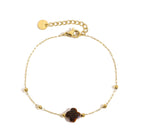 Bracciale Pietra Naturale - Monoquadrifoglio