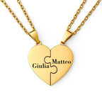 Collana Personalizzabile Cuore Puzzle