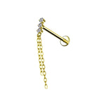 Piercing Barra Luce con catena