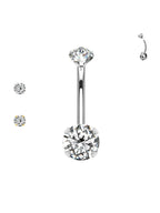 Piercing Ombelico Doppio zircone