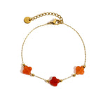 Bracciale pietre naturali - Quadrifoglio