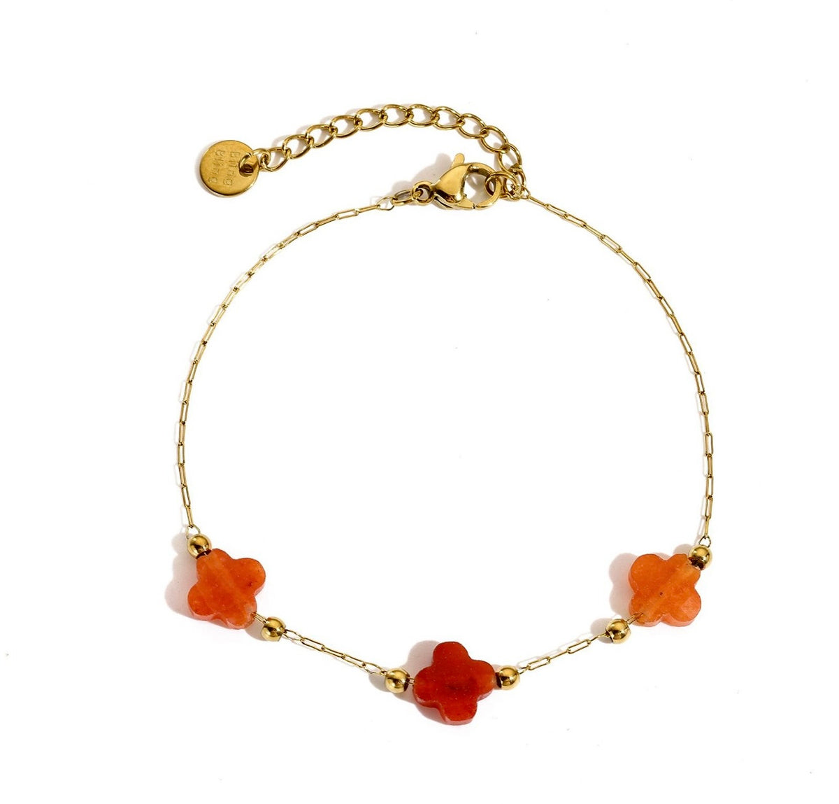 Bracciale pietre naturali - Quadrifoglio