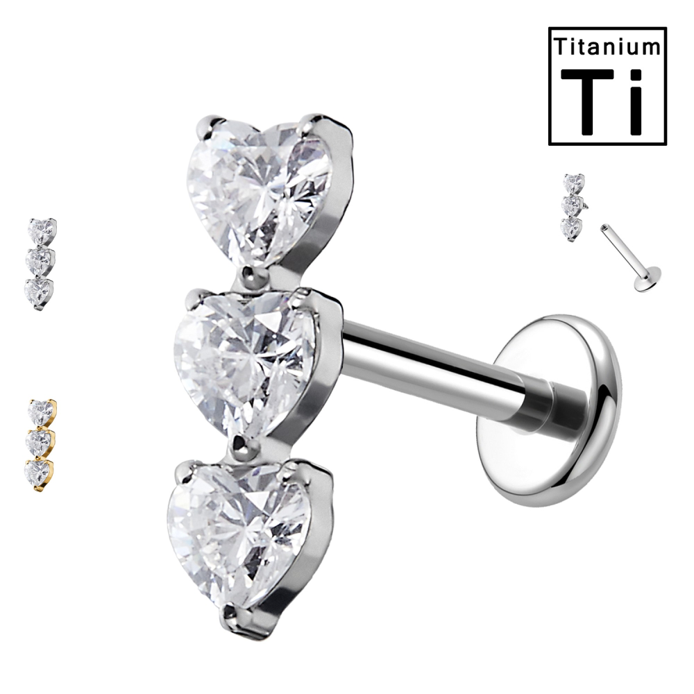 Piercing TrisCuore Titanio
