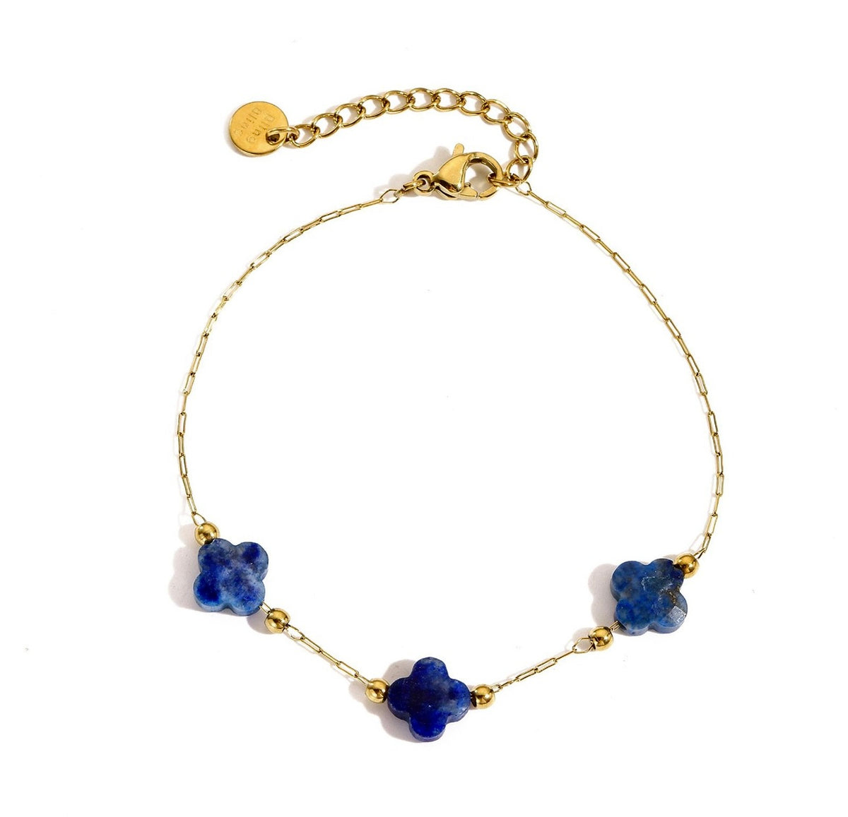 Bracciale pietre naturali - Quadrifoglio