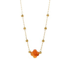 Collana pietra naturale - Quadrifoglio