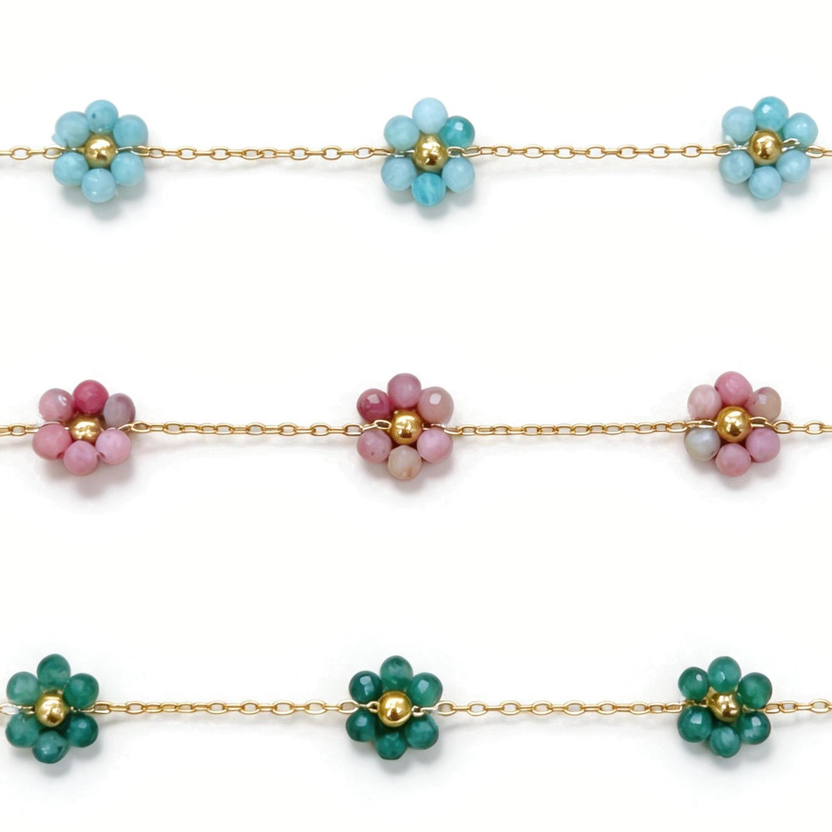 Bracciale pietra naturale - Flowers