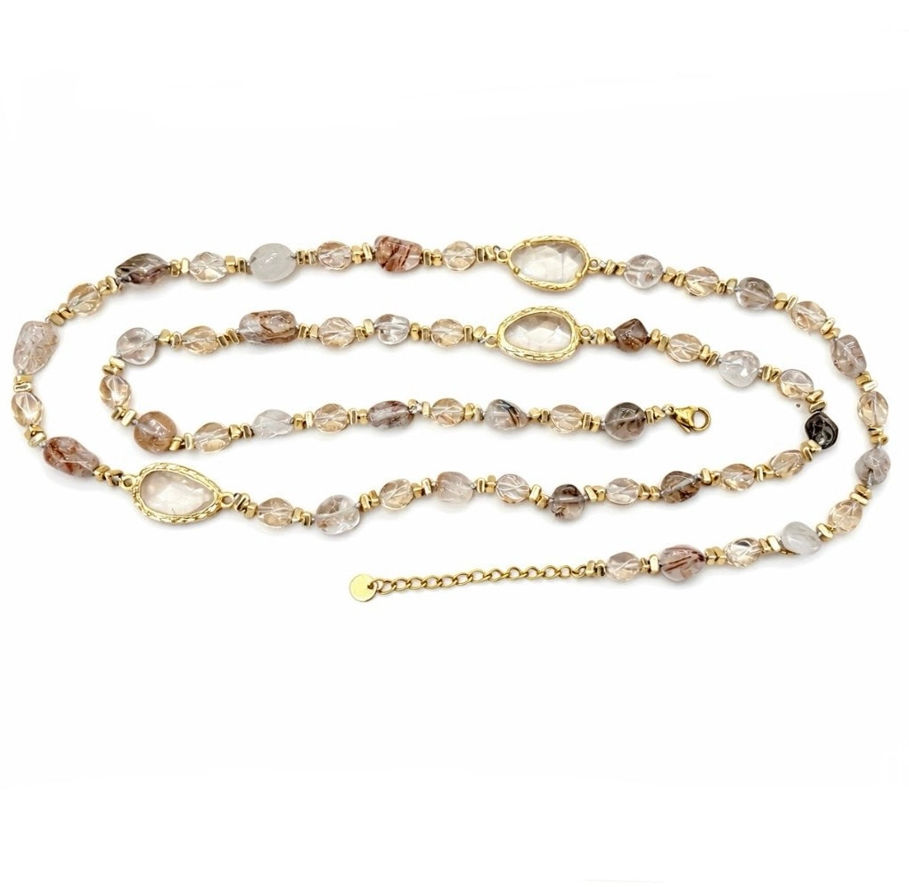 Collana Pietra Naturale (80+5)
