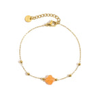 Bracciale Pietra Naturale - Monoquadrifoglio