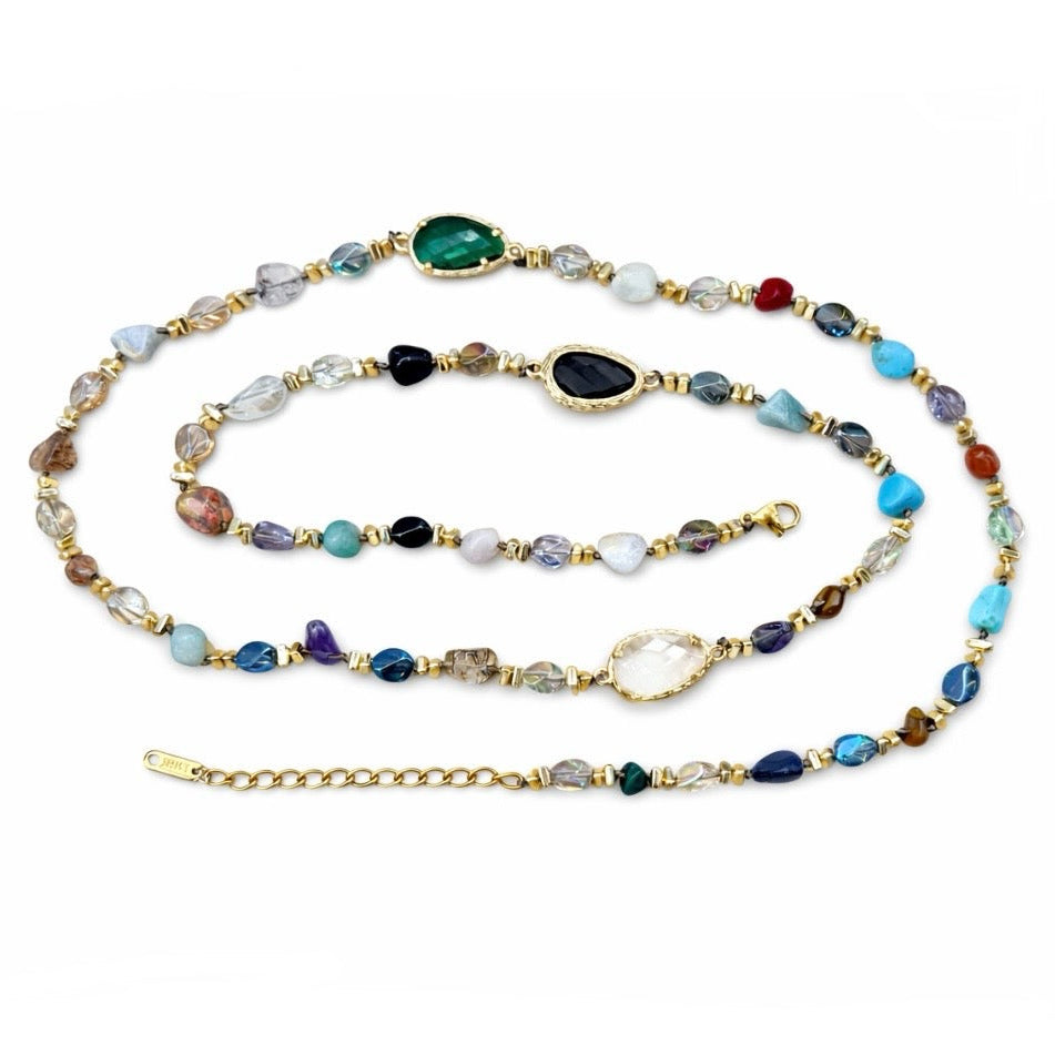 Collana Pietra Naturale (80+5)