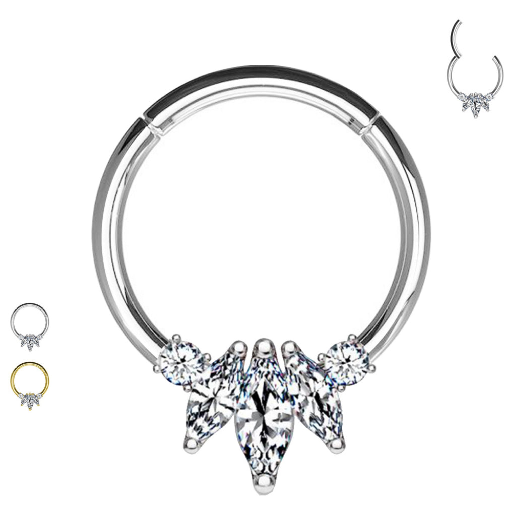 Piercing Cerchio con Zirconi