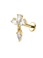 Piercing Fiore Pendente a Goccia