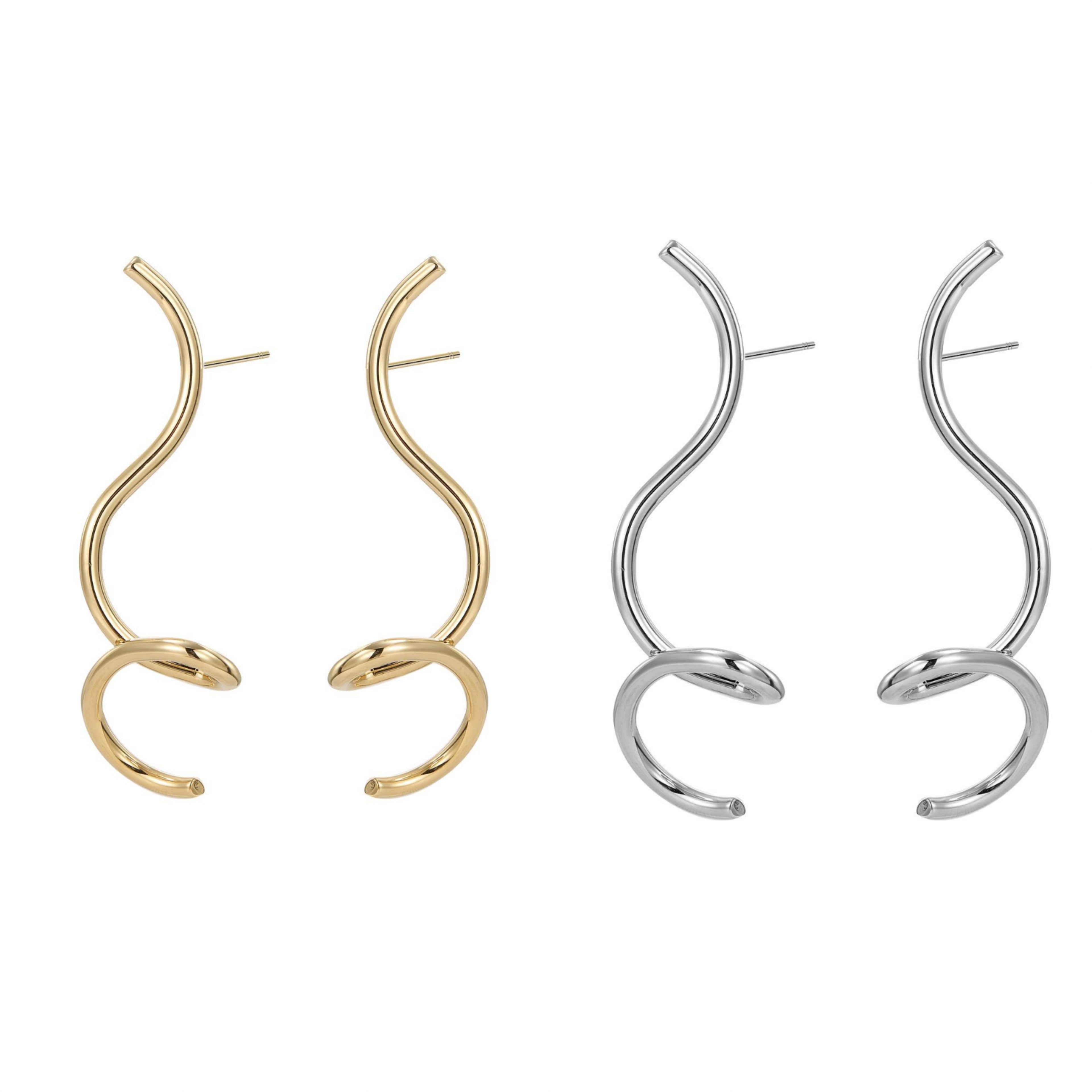 Orecchini rami curvati