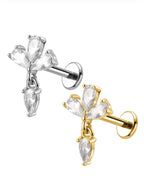 Piercing Fiore Pendente a Goccia