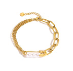 STOP&GO-Bracciale fermaglio con perla