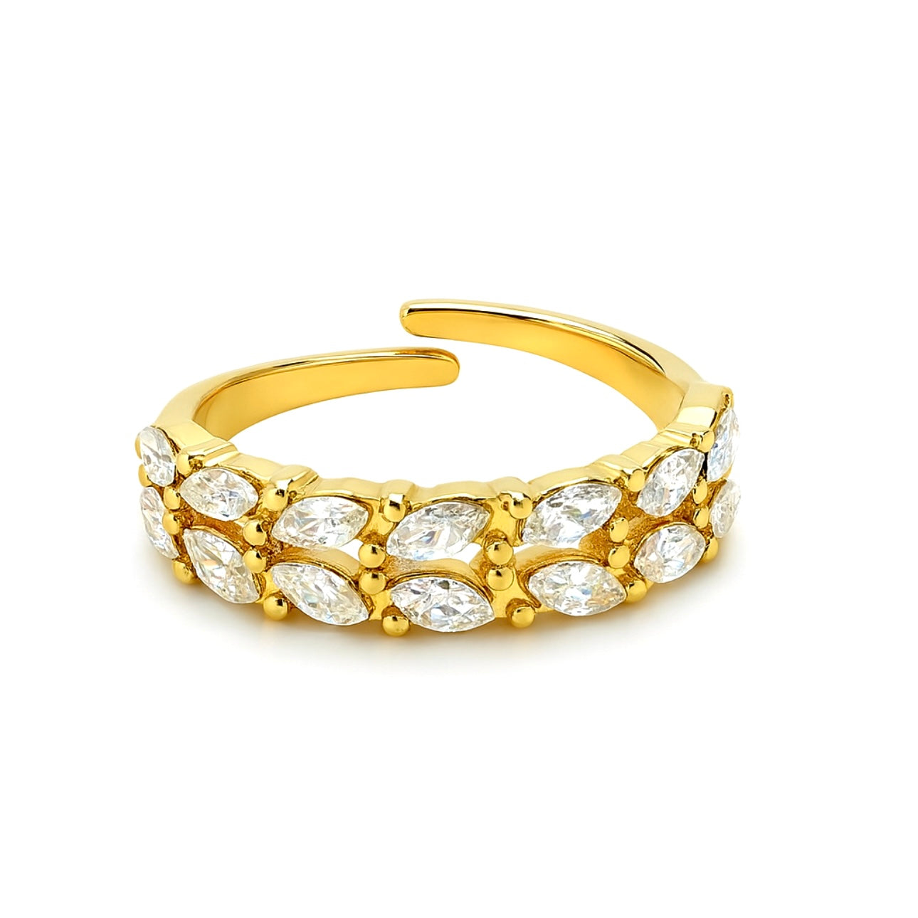 Anello aperto-Brillia Foglia