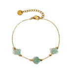 Bracciale pietre naturali - Quadrifoglio