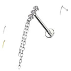 Piercing Barra Luce con catena