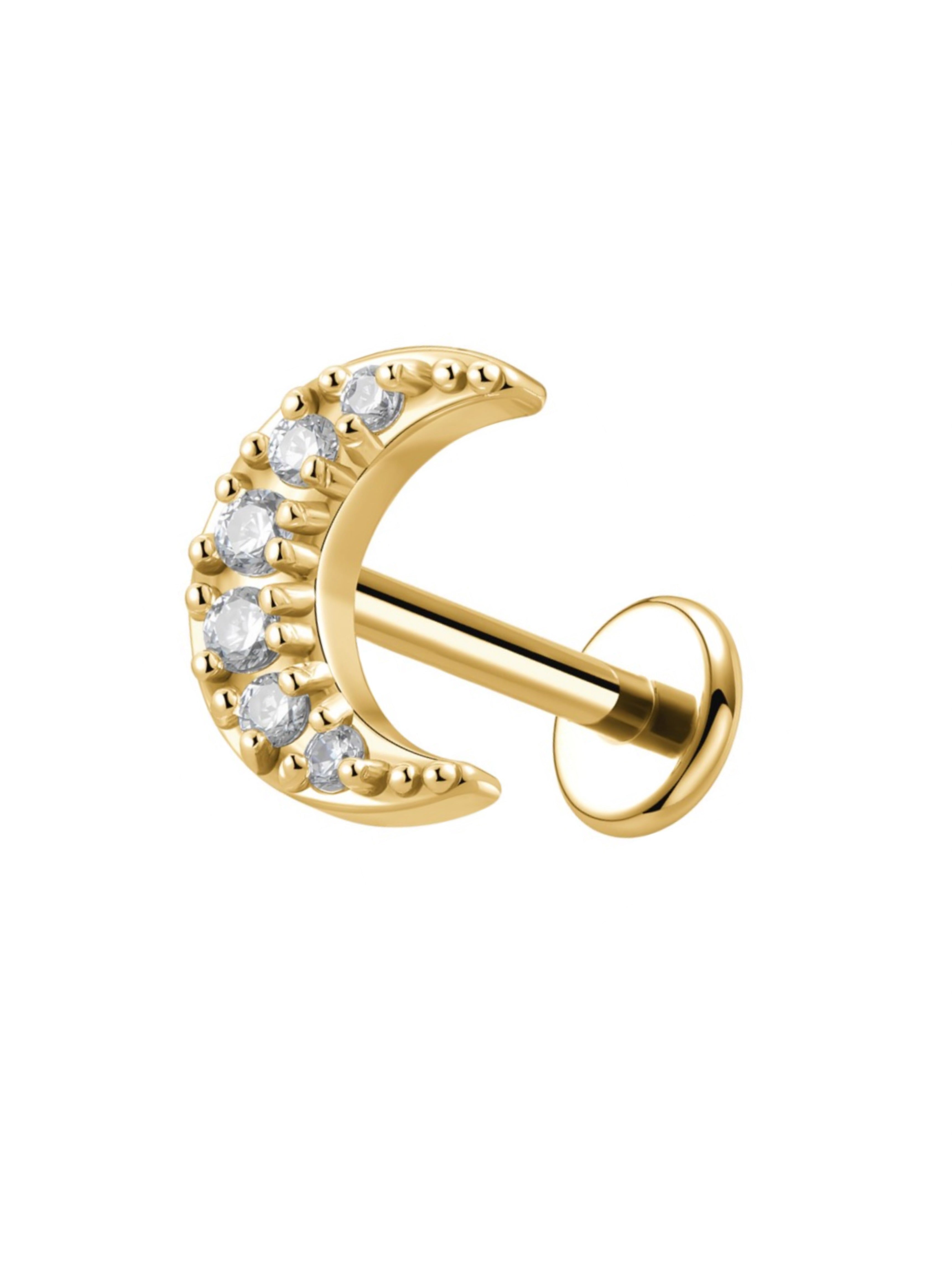 Piercing Mezzaluna con Zirconi