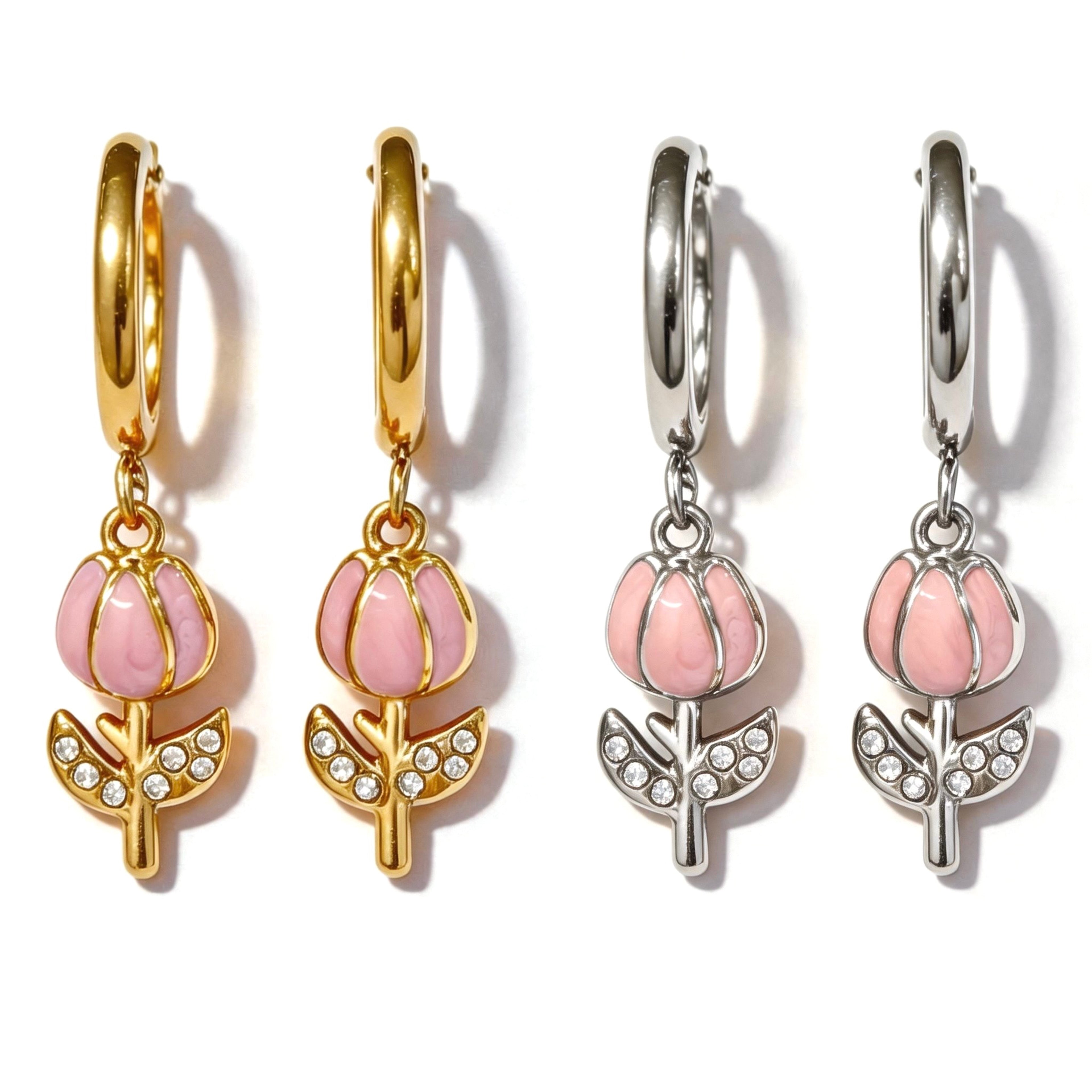 Orecchini Hoop Tulipano Pastel