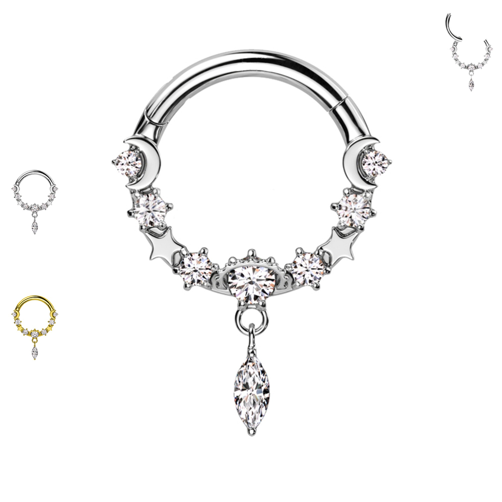 Piercing Cerchio Clicker goccia pendente