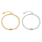 Bracciale a sfere zircone stella