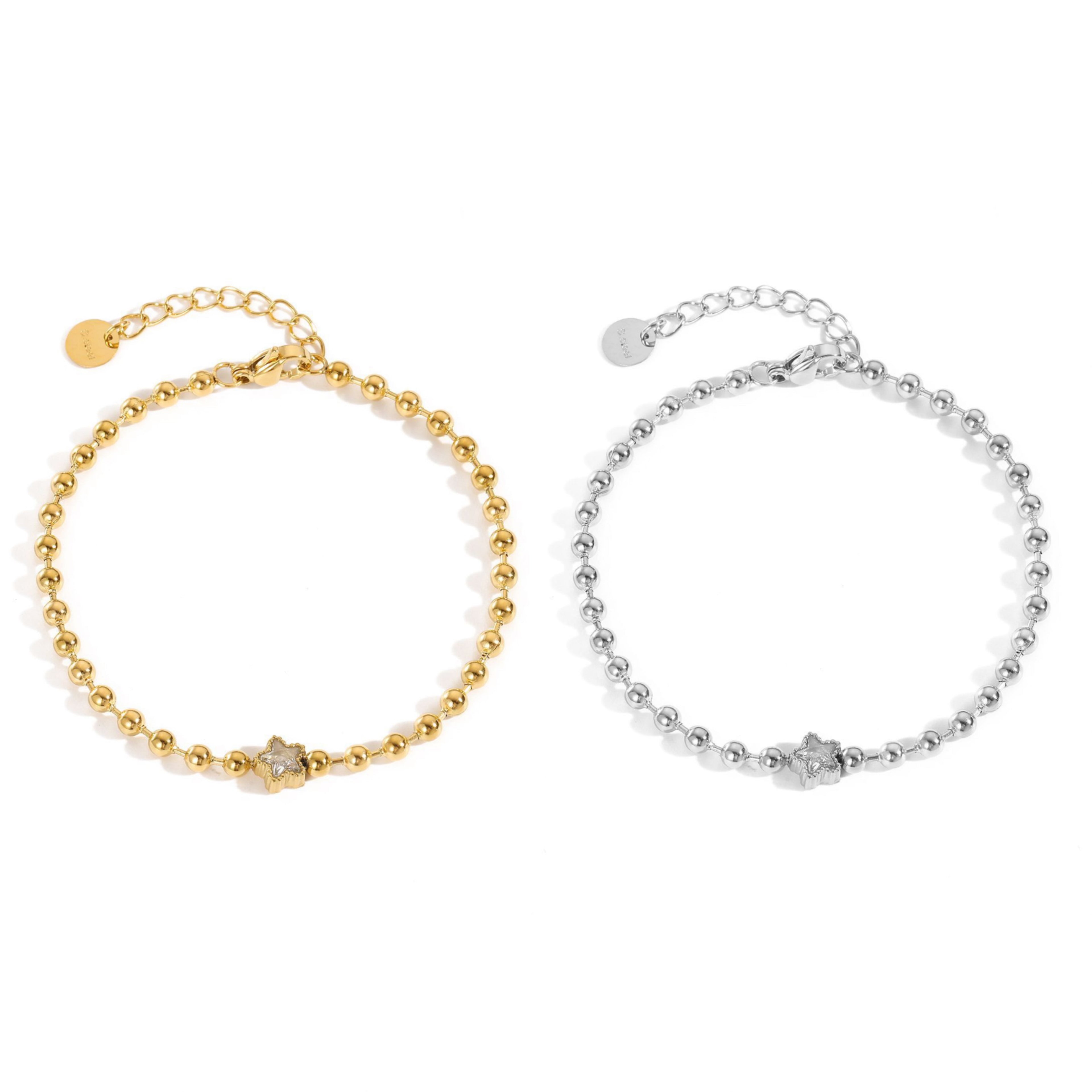 Bracciale a sfere zircone stella