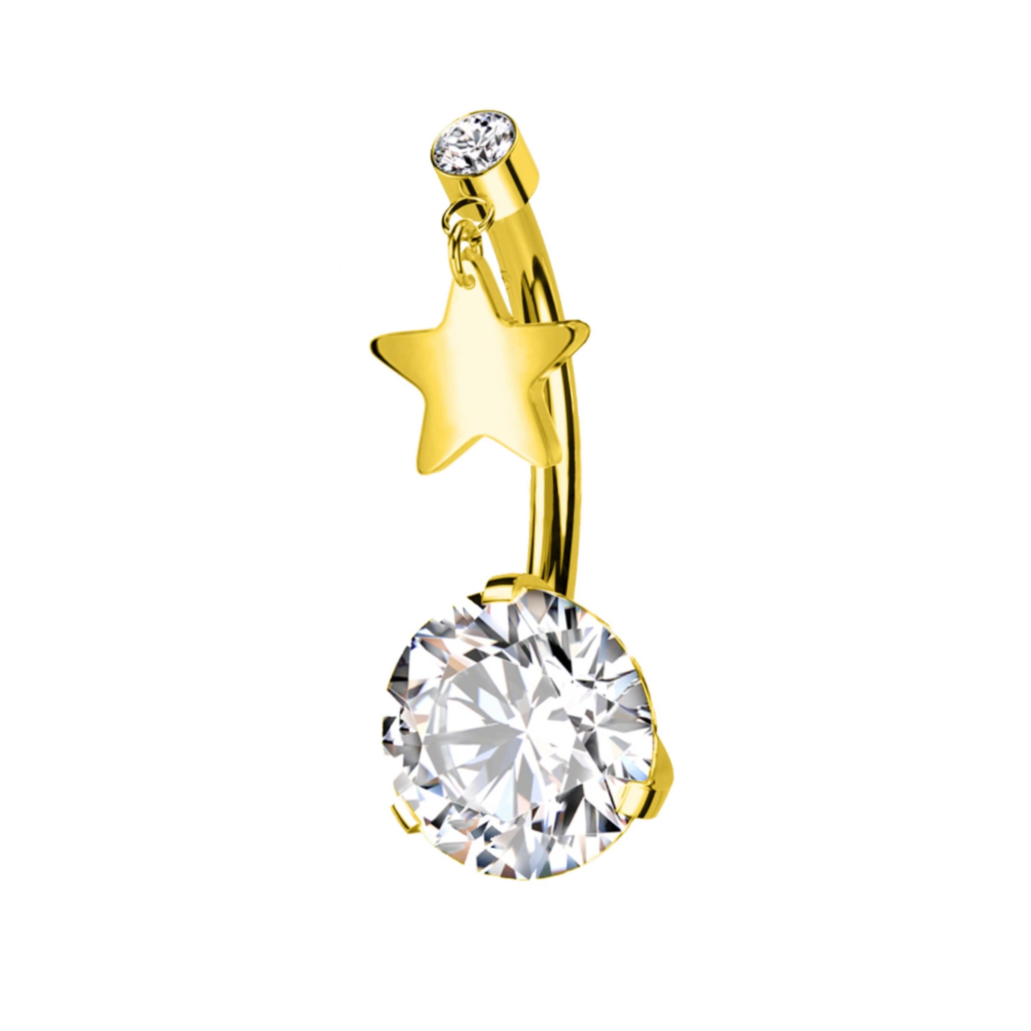 Piercing Ombelico Stella e Zircone