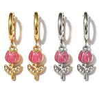 Orecchini Hoop Tulipano Pastel