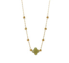 Collana pietra naturale - Quadrifoglio