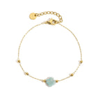 Bracciale Pietra Naturale - Monoquadrifoglio