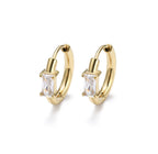 Orecchini Hoop Mono-Baguette