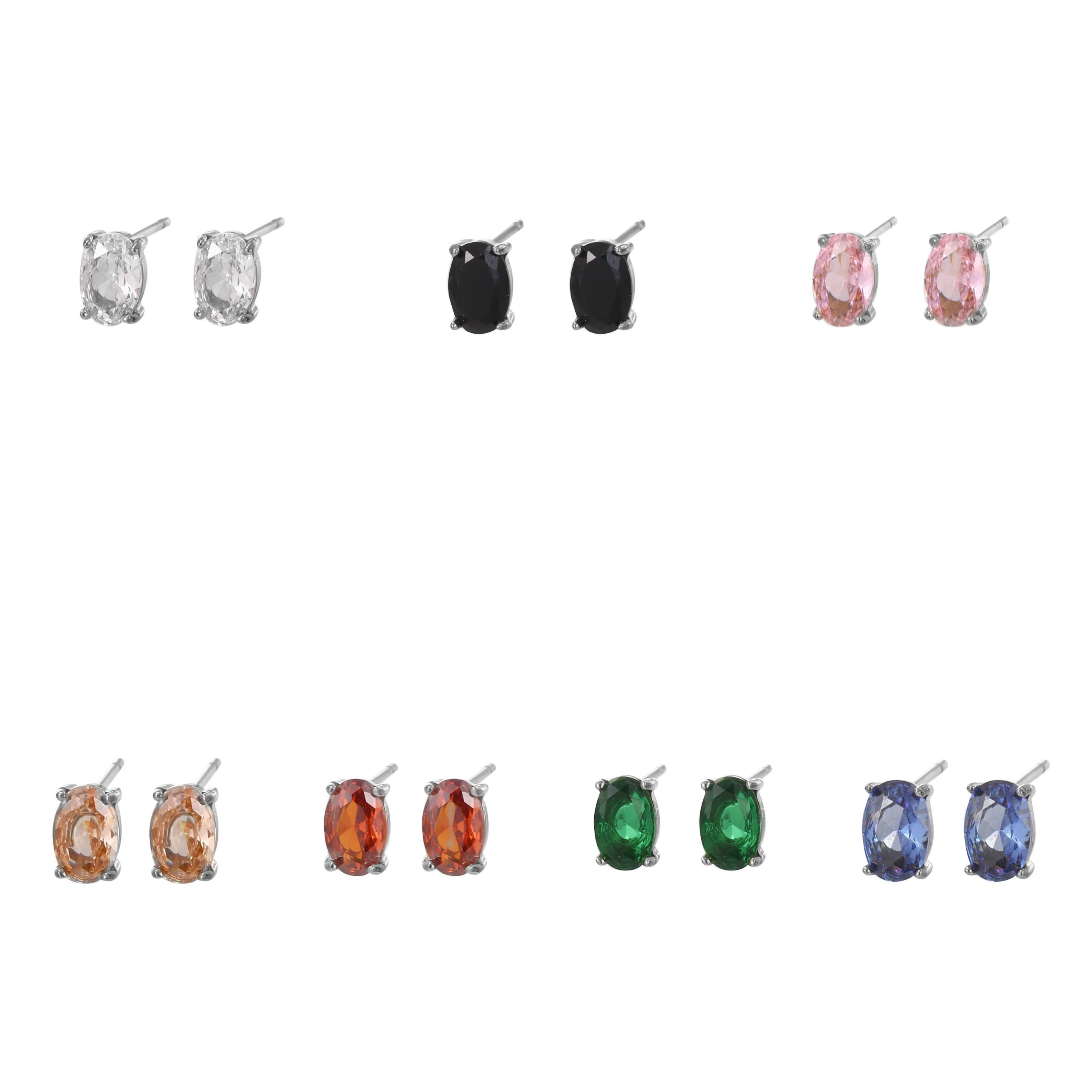 Orecchini sgranelli ovali colorati